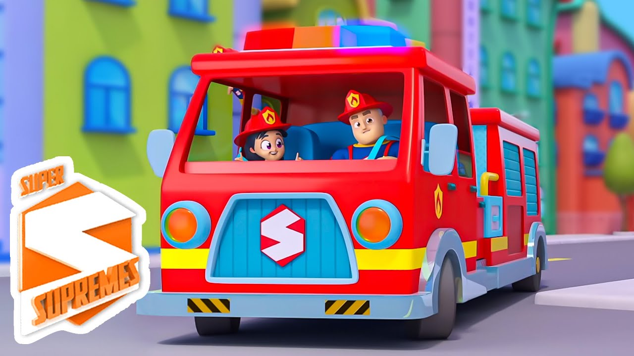 Rodas No Caminhão De Bombeiros Rimas para Crianças em Português