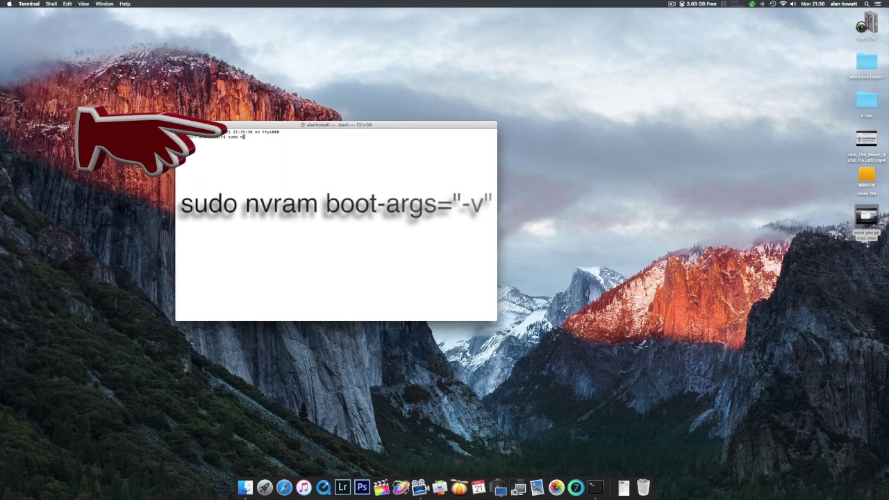 How to boot your mac computer in verbose mode.. Retro look