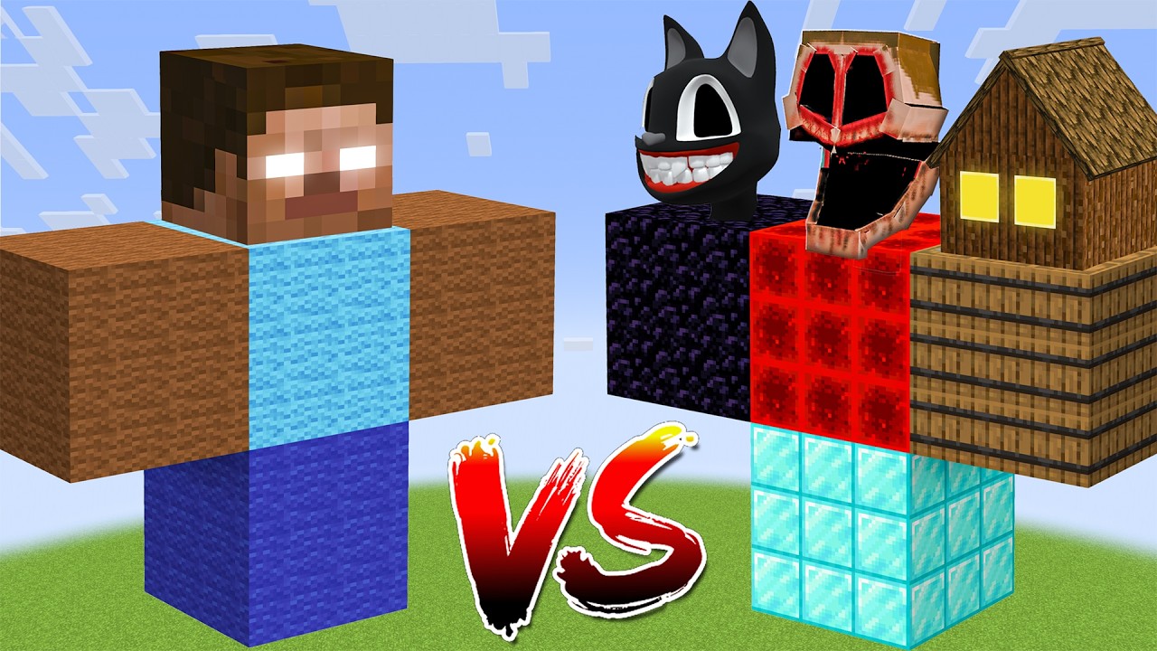 Herobrine vs All Creepypasta Bosses,Wither Storm,Warden - Minecraft Mob Battle - BIG compilation