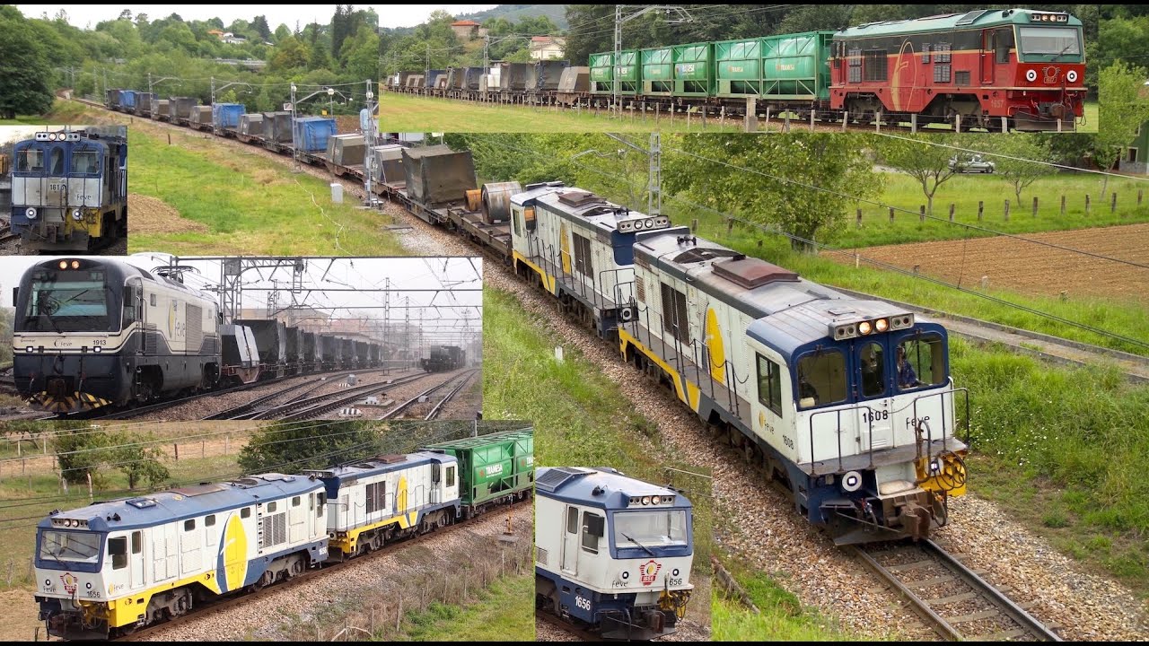 Trenes Feve mercancías Berrón Llanes antigua línea ferrocarriles Económicos de Asturias