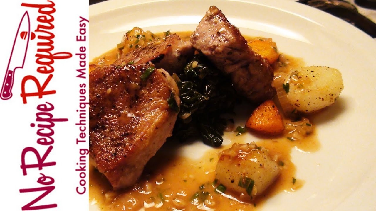 Pork Tenderloin Medallions in White Wine Sauce - NoRecipeRequired.com
