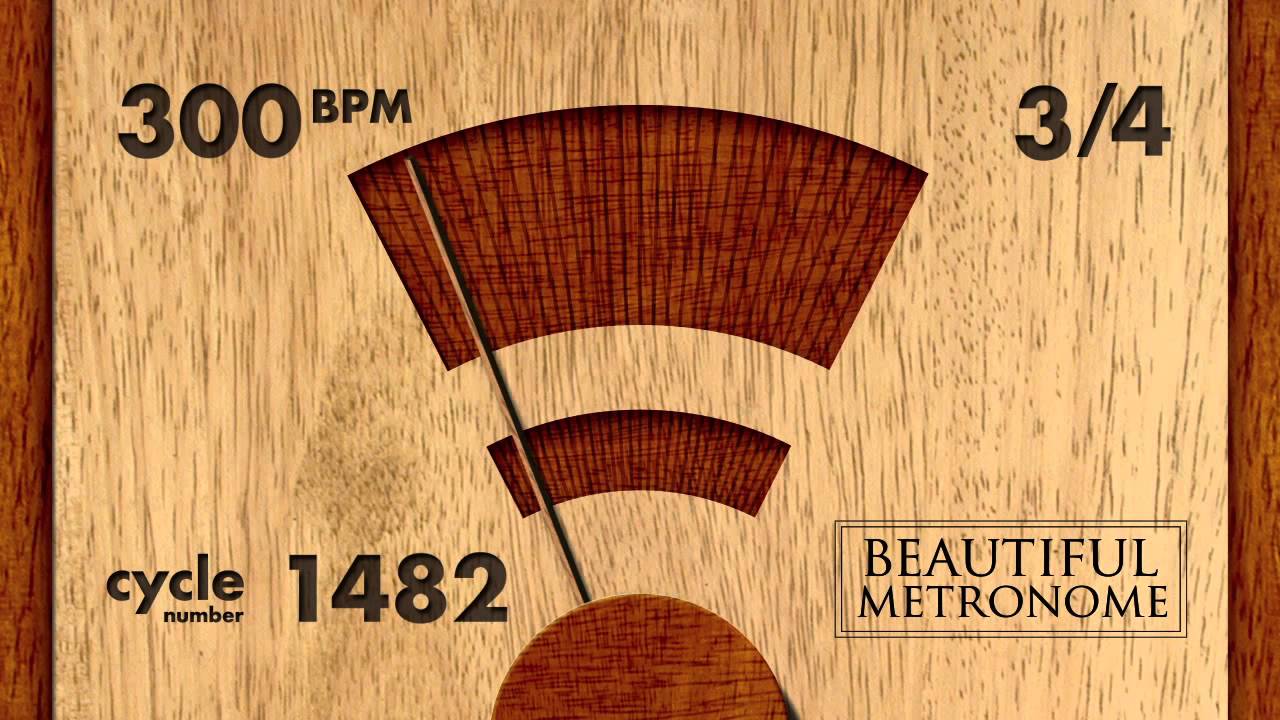 300 BPM 3/4 Wood Metronome HD