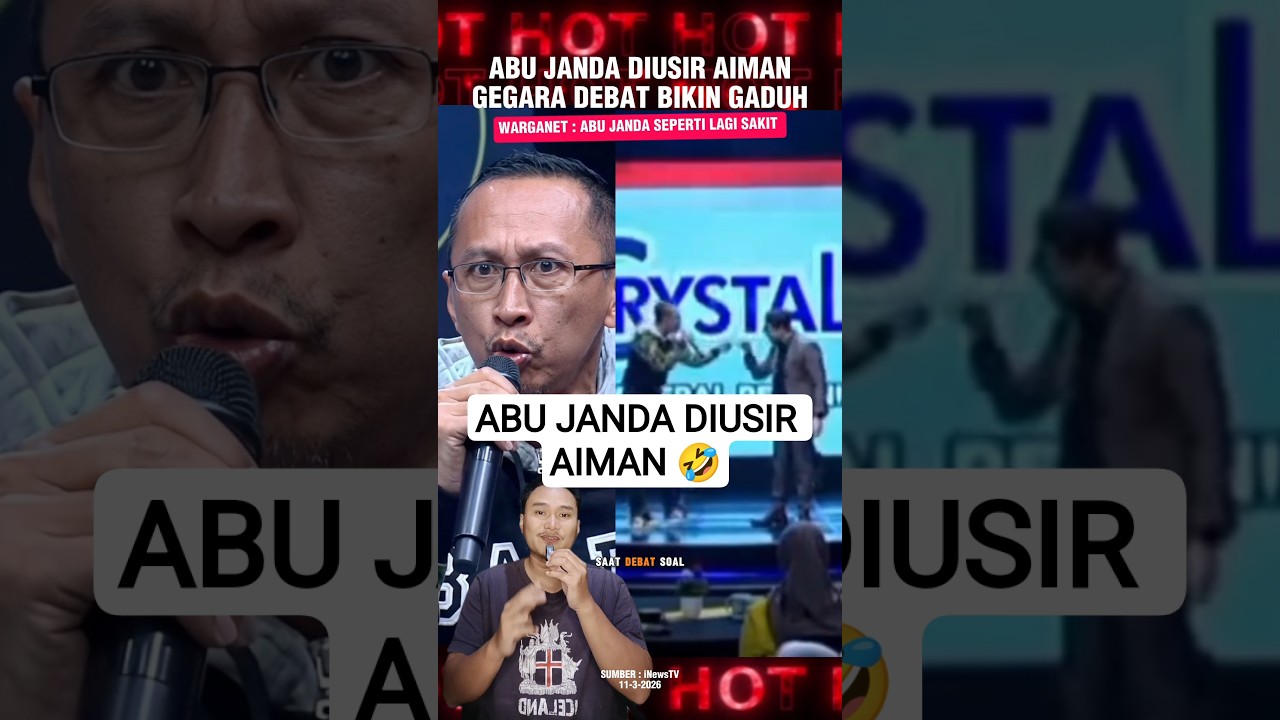 Momen Kocak Abu Janda diusir Aiman 🤣