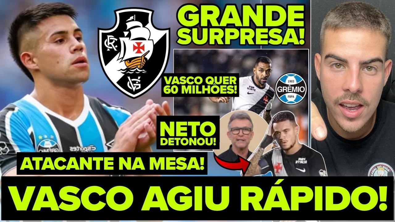 VASCO AGIU RÁPIDO! ALEXANDER ARAVENA NA MESA DO VASCÃO! GRÊMIO QUER PH! NETO DETONA COUTINHO!