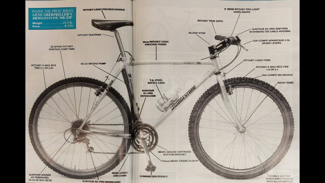 Bridgestone MB-0 Zip, Suntour XC-Pro and Mavic from the 90's