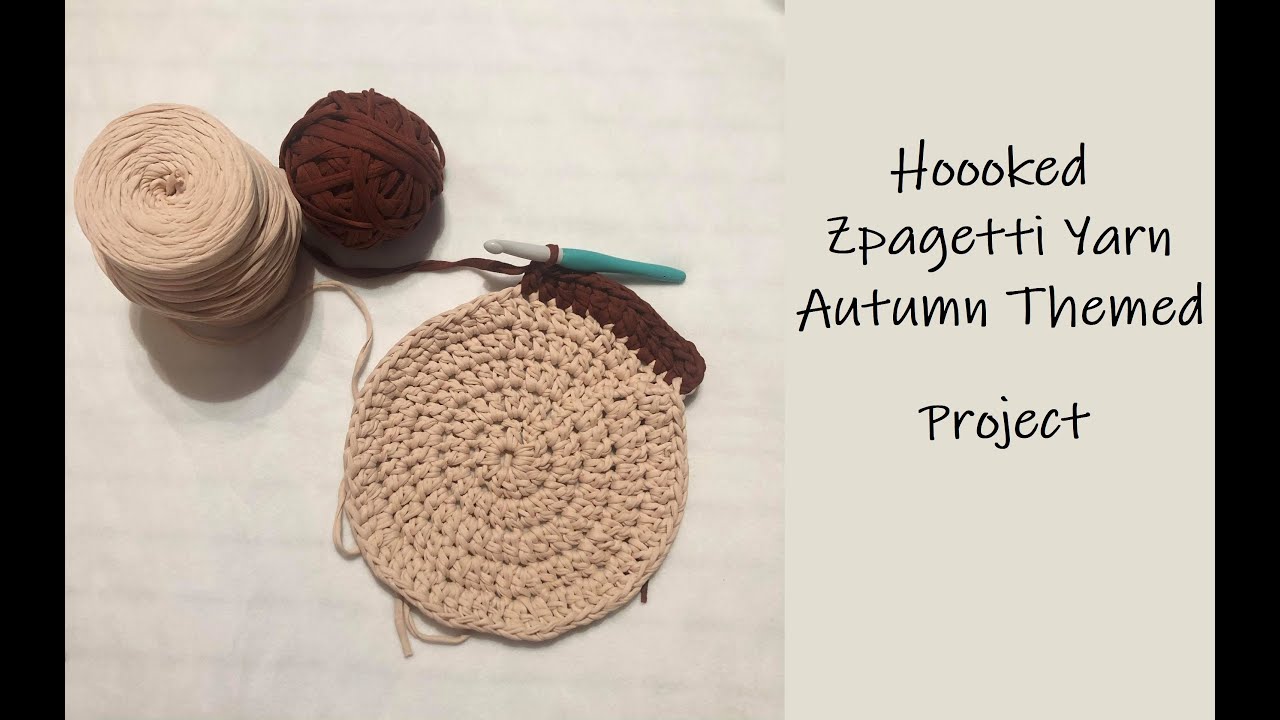 Zpagetti Hoooked T-shirt Yarn Autumn Themed Project / Crochet with me vlog
