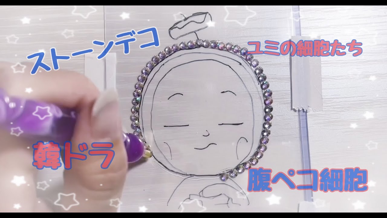 ストーンデコ　「ユミの細胞たち」 から 腹ペコ細胞ver.