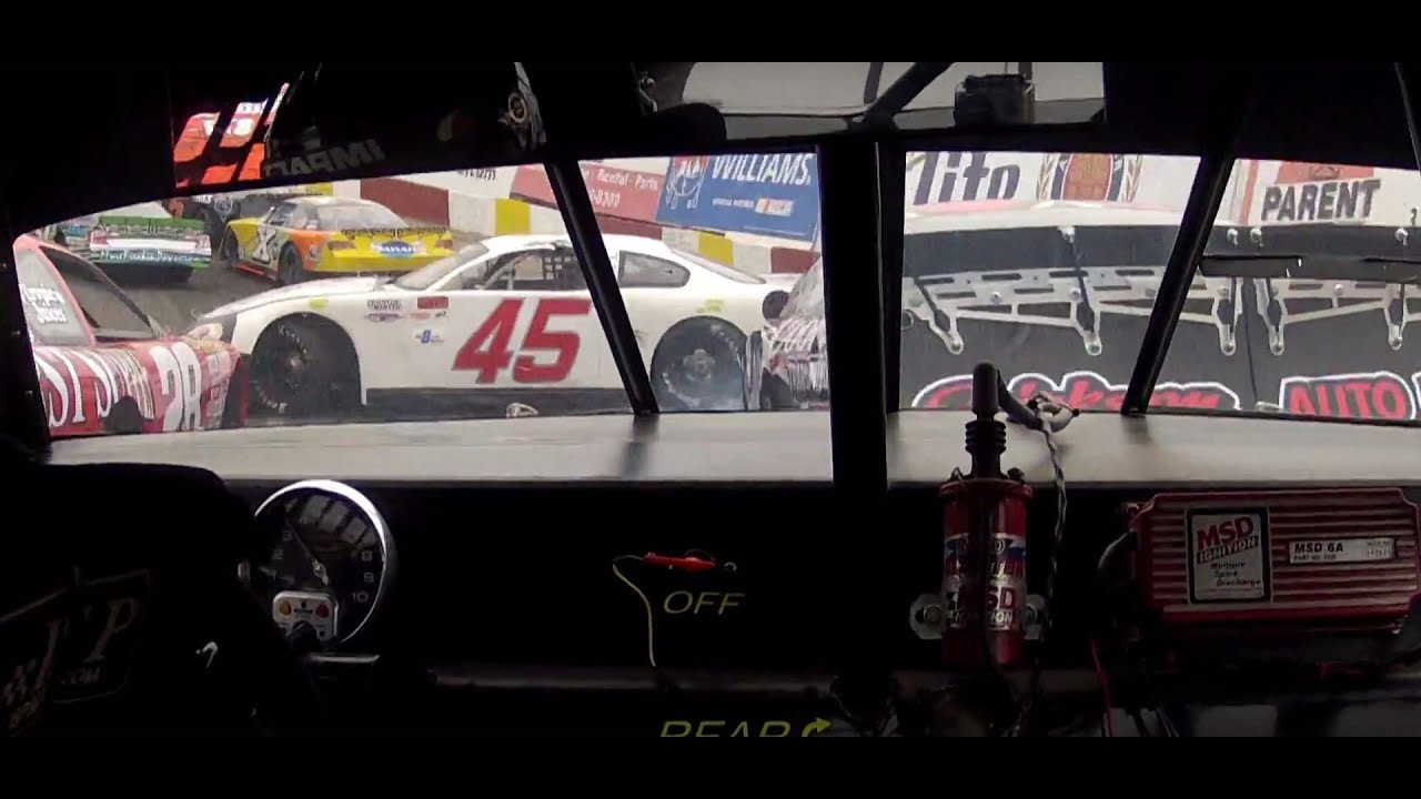 Lap 3 Crash at the Rockford Speedway's Spring Classic - Grandstand & In-Car Views