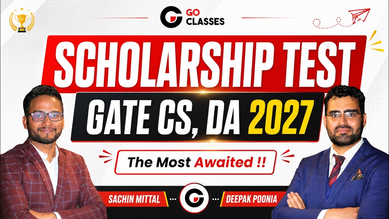 A Big Announcement - Scholarship Test for GATE CS, DA 2027 | GO Classes #GateCSE #GateDA