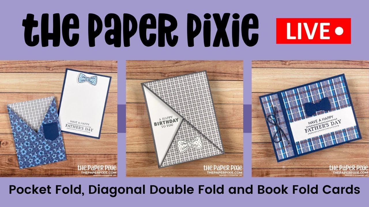 🔴 ПОВТОР В ПРЯМОМ ЭФИРЕ! с The Paper Pixie — Карманный сгиб, диагональный двойной сгиб и книжный ...