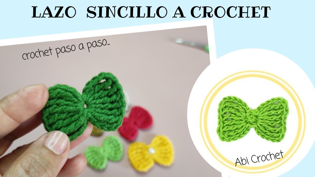 🎀MINI MOÑO O LAZO TEJIDO A CROCHET | Tutorial easy.