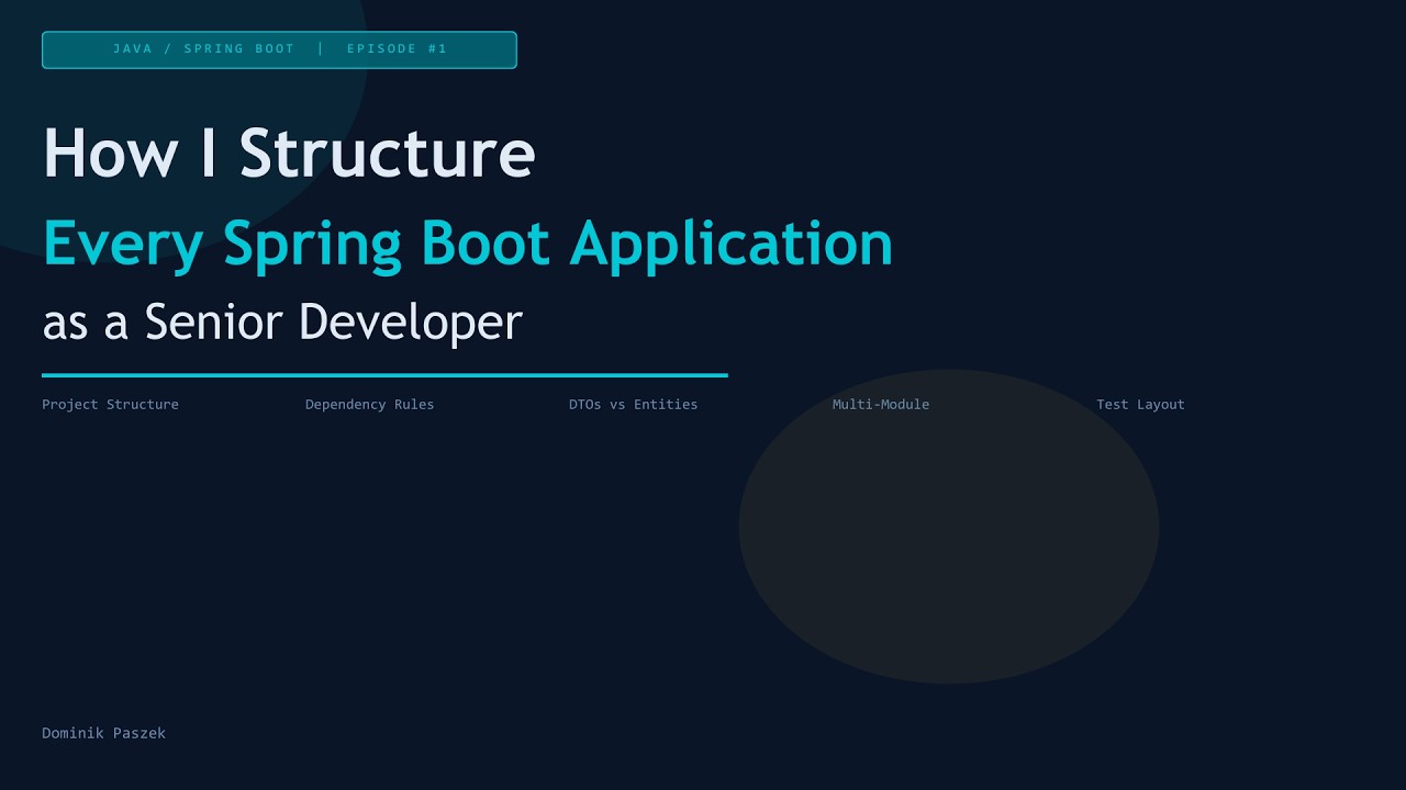 How I Structure Every Spring Boot Application as a Senior Developer