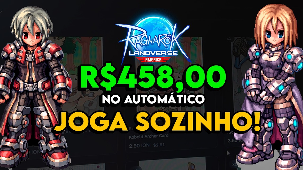 meus ROBÔS GAMERS jogaram para mim durante 7 DIAS  e transformei em dinheiro real RAGNAROK LANDVERSE