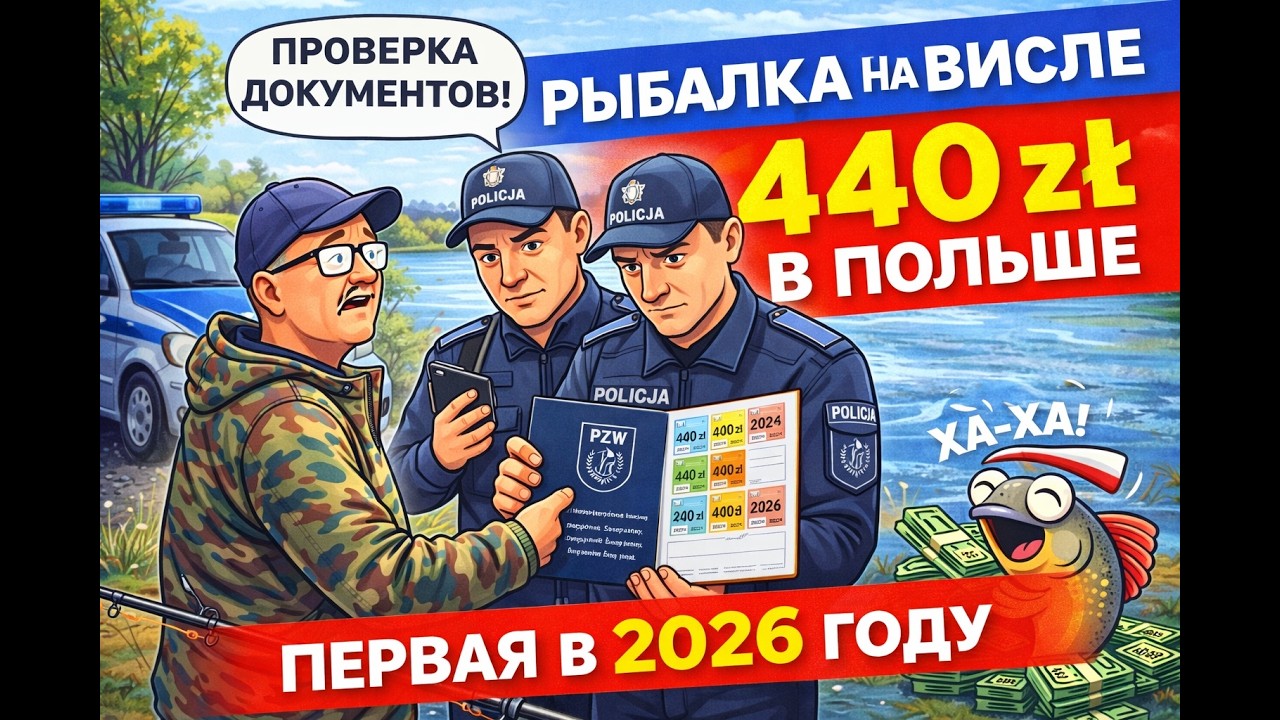 Рыбалка в Польше 2026 | Разрешение 440 zł | Река Висла