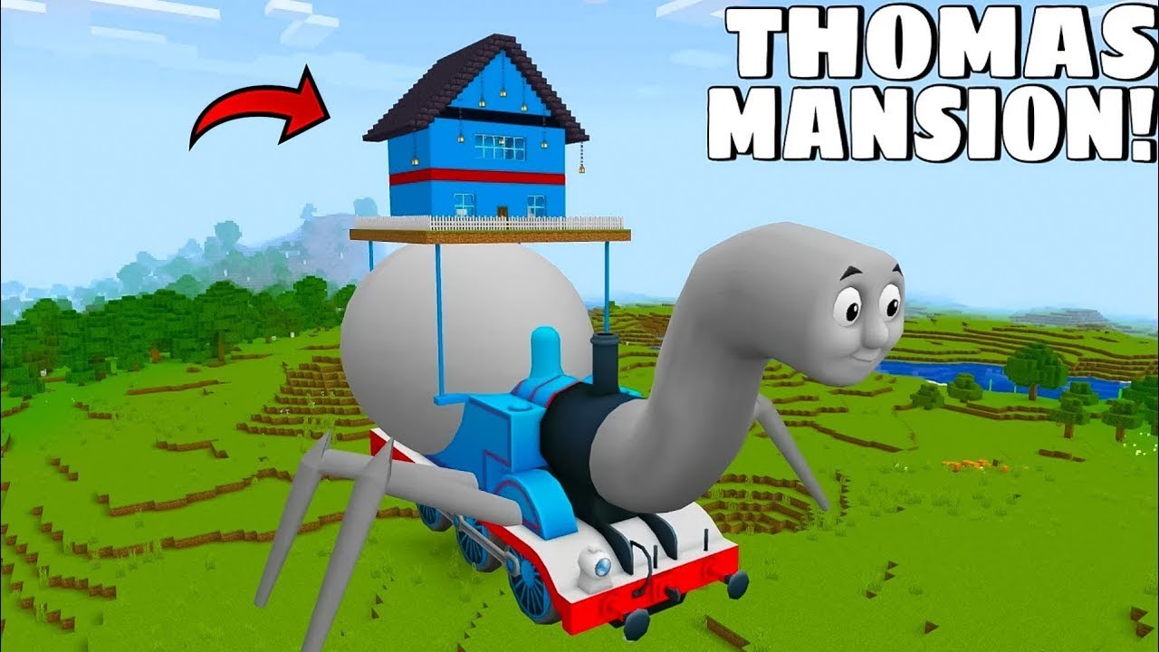I found SKY MANSION OF GIANT THOMAS SPIDER in Minecraft - Minecraft Gameplay 🤯 - Coffin Meme