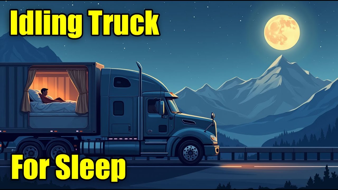 Diesel Truck Idling for Sleep | 10 Hours Steady Engine Drone | Sleep Sounds