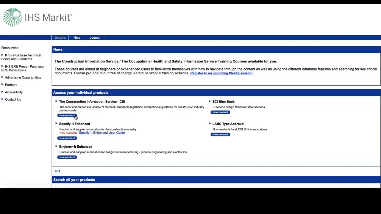 Using the Construction Information Service