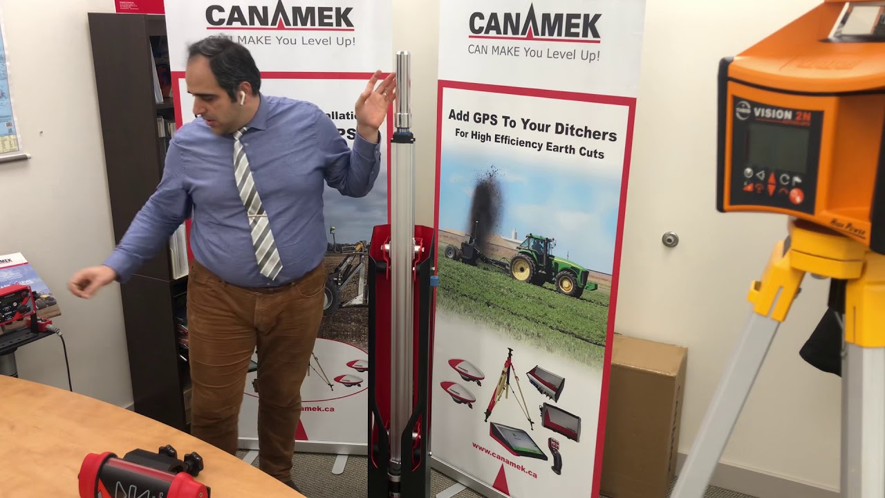 PM400 Power Mast introduction for Laser Land Levelling and Grading applications by CANAMEK