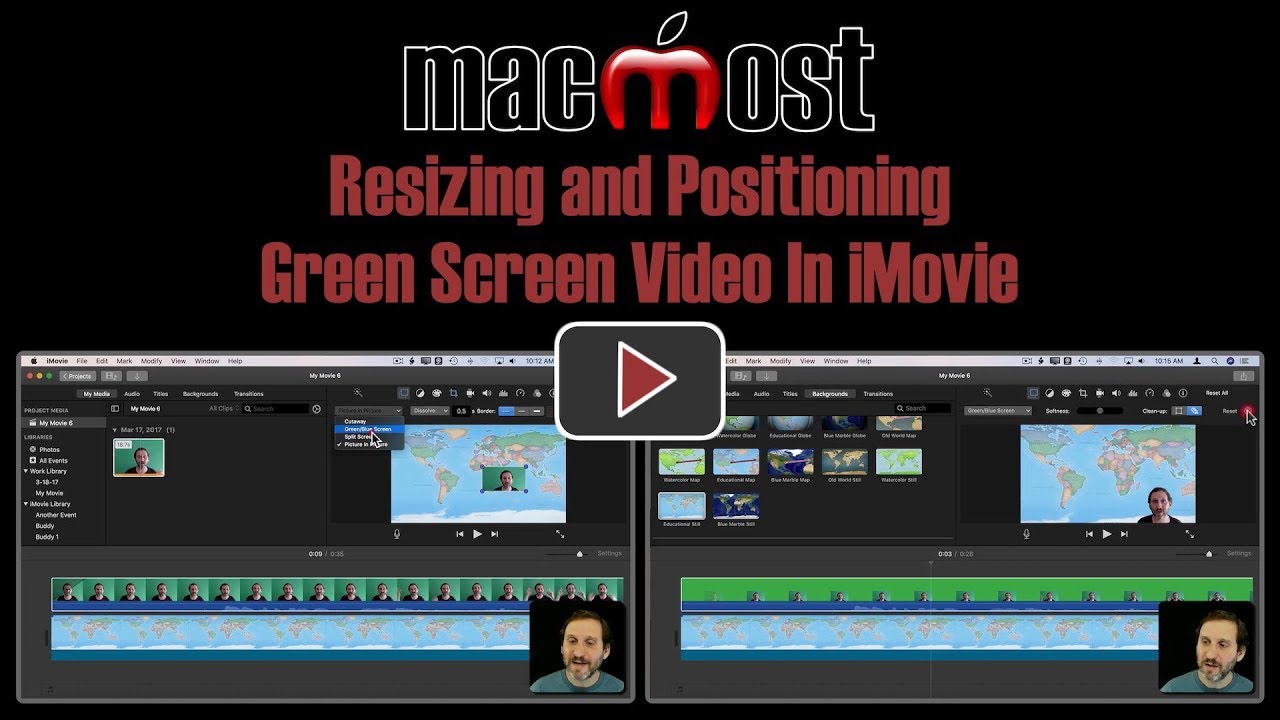 Resizing and Positioning Green Screen Video In iMovie (MacMost #1826)