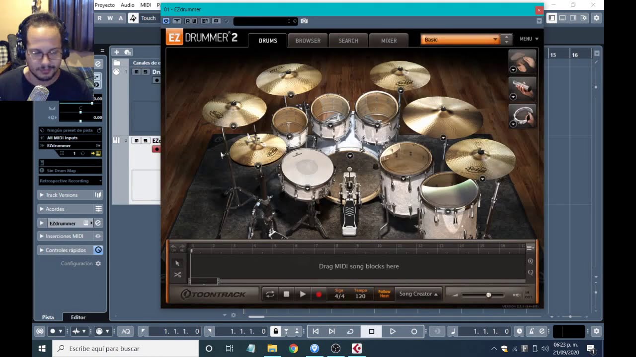 Creación de baterías con Guitar Pro e EZDrummer | Tutorial de producción | Español | Beto Ramírez