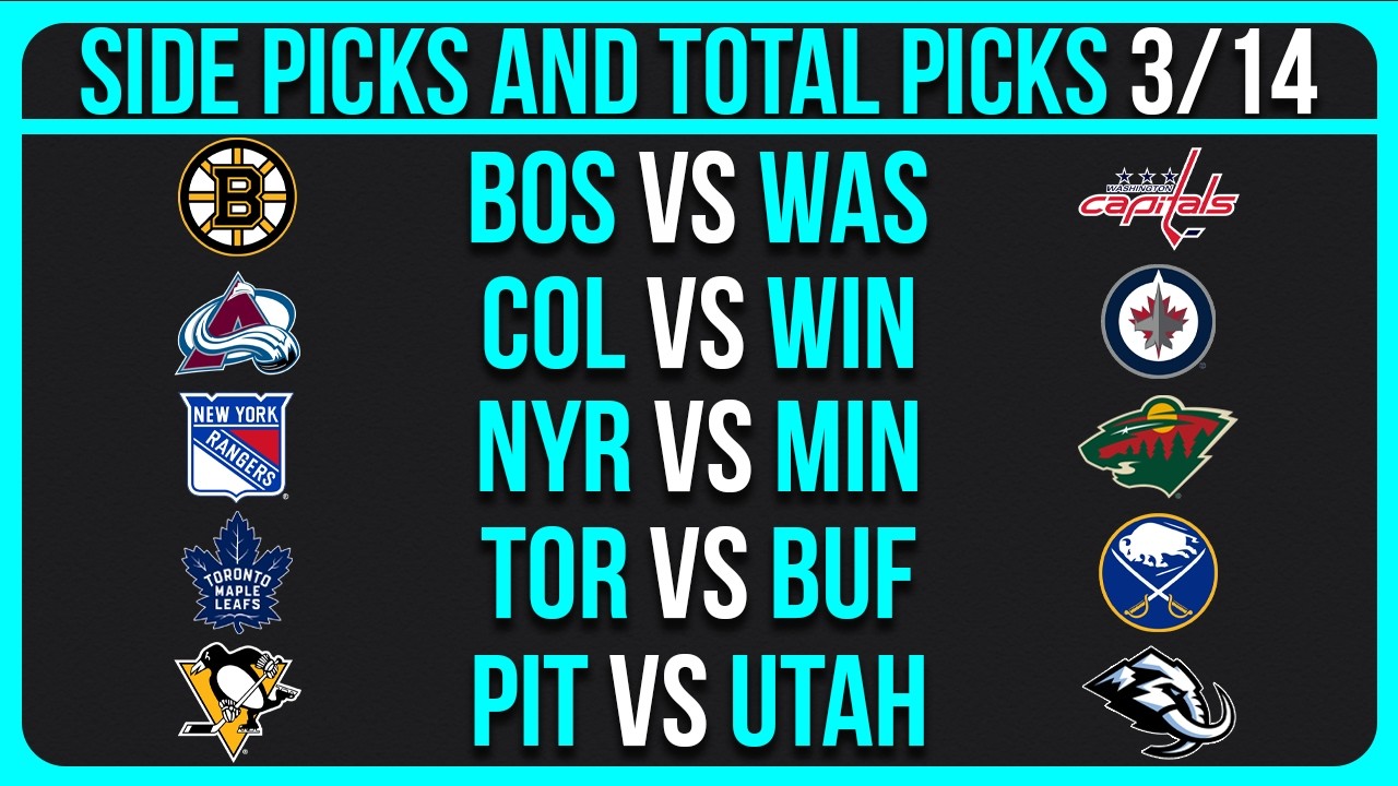 NHL Picks Today Saturday 3/14/26 | NHL Picks and Predictions | NHL Best Bets