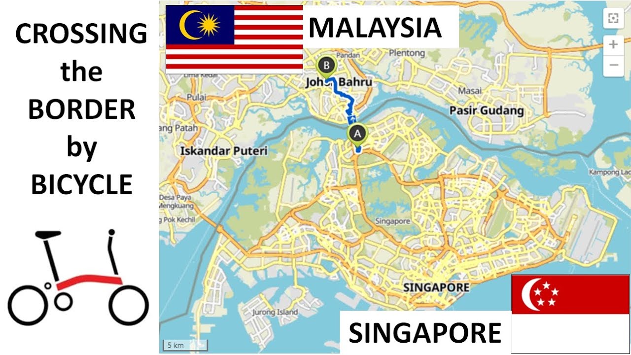 Bicycling across Border: SINGAPORE to MALAYSIA