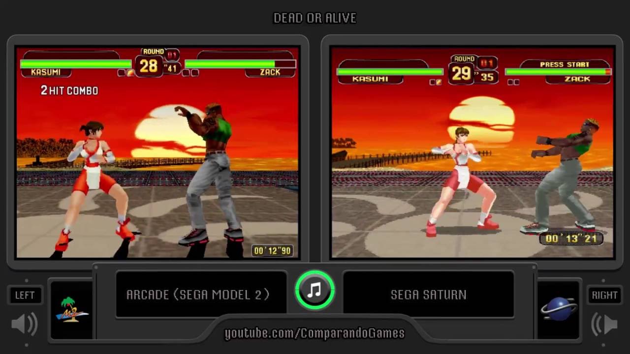 Dual Longplay [22] Dead or Alive (Arcade vs Sega Saturn) Kasumi Playthrough