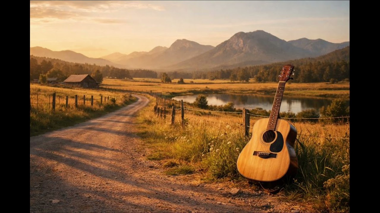 Sunset Over Willow Creek2-Calm Country Guitar Music 🌄 Peaceful Acoustic Music for Relaxation