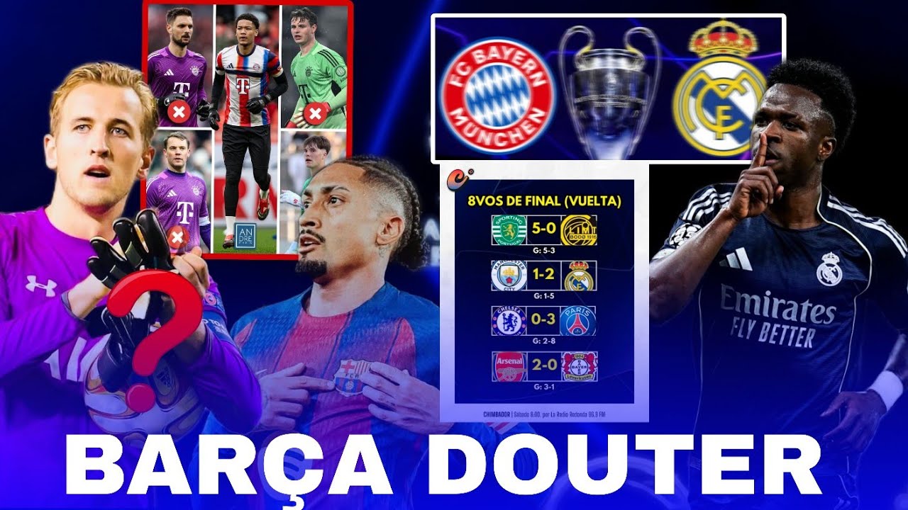 💣BOOM REAL VS BAYERN, BARÇA CAMP NOU, GARDIEN BAYERN , VINICIUS MAN CITY 