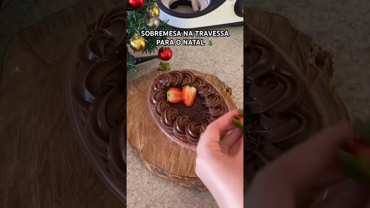 SOBREMESA DE BRIGADEIRO COM MORANGOS NA TRAVESSA PARA O NATAL | FA&Ccedil;A E VENDA ! #travessa #natal