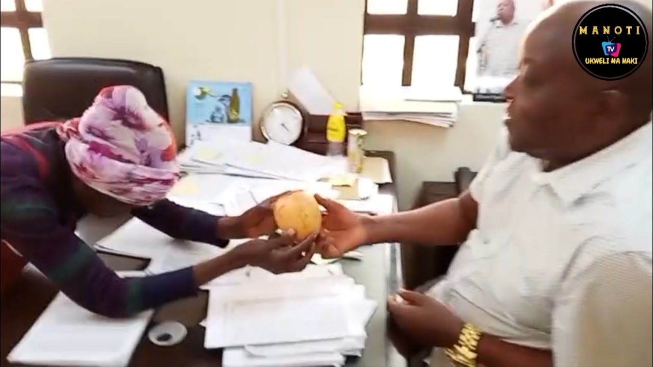 Very shocking as this grateful woman gift MP Arama with a Ukambani Sweet Grafted Mango at his office