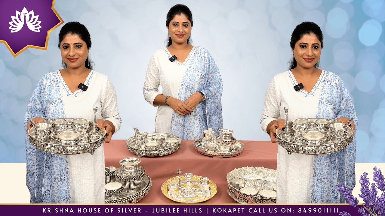 LIVE: Exclusive 92.5 Pure Silver Pooja Thali Set | Elegant Design for Divine Rituals