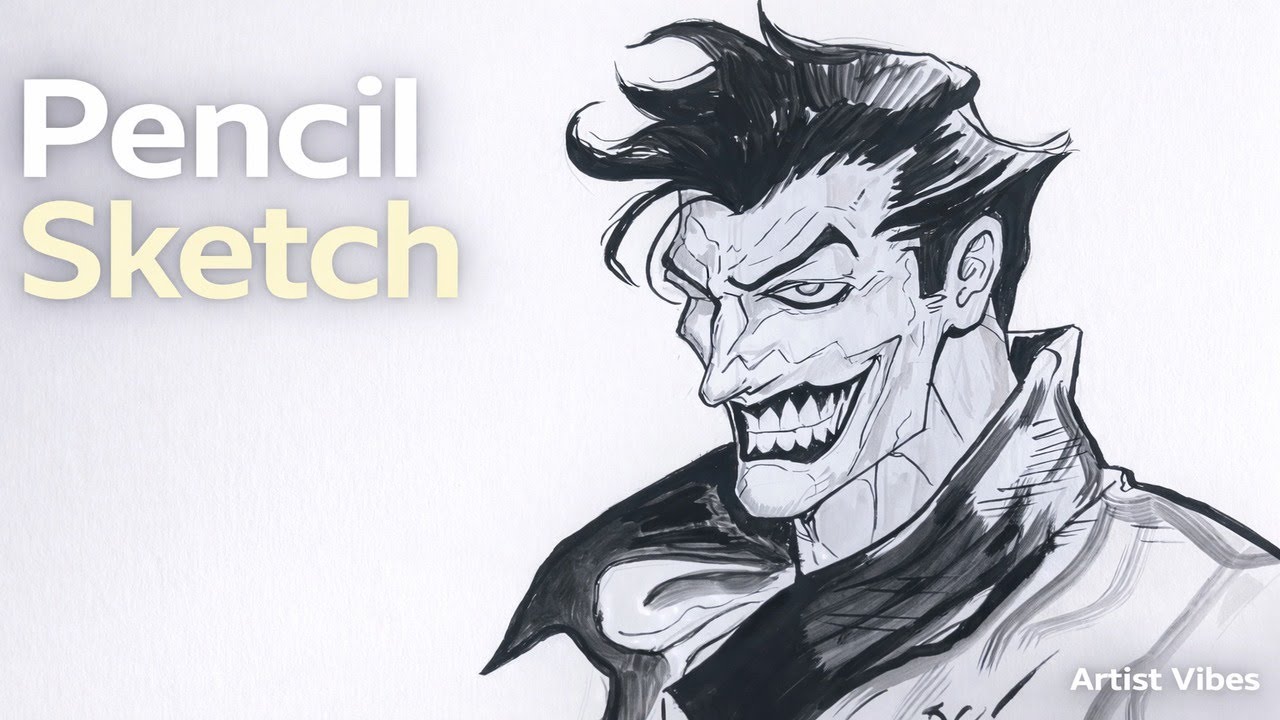 Joker Pencil Sketch Timelapse