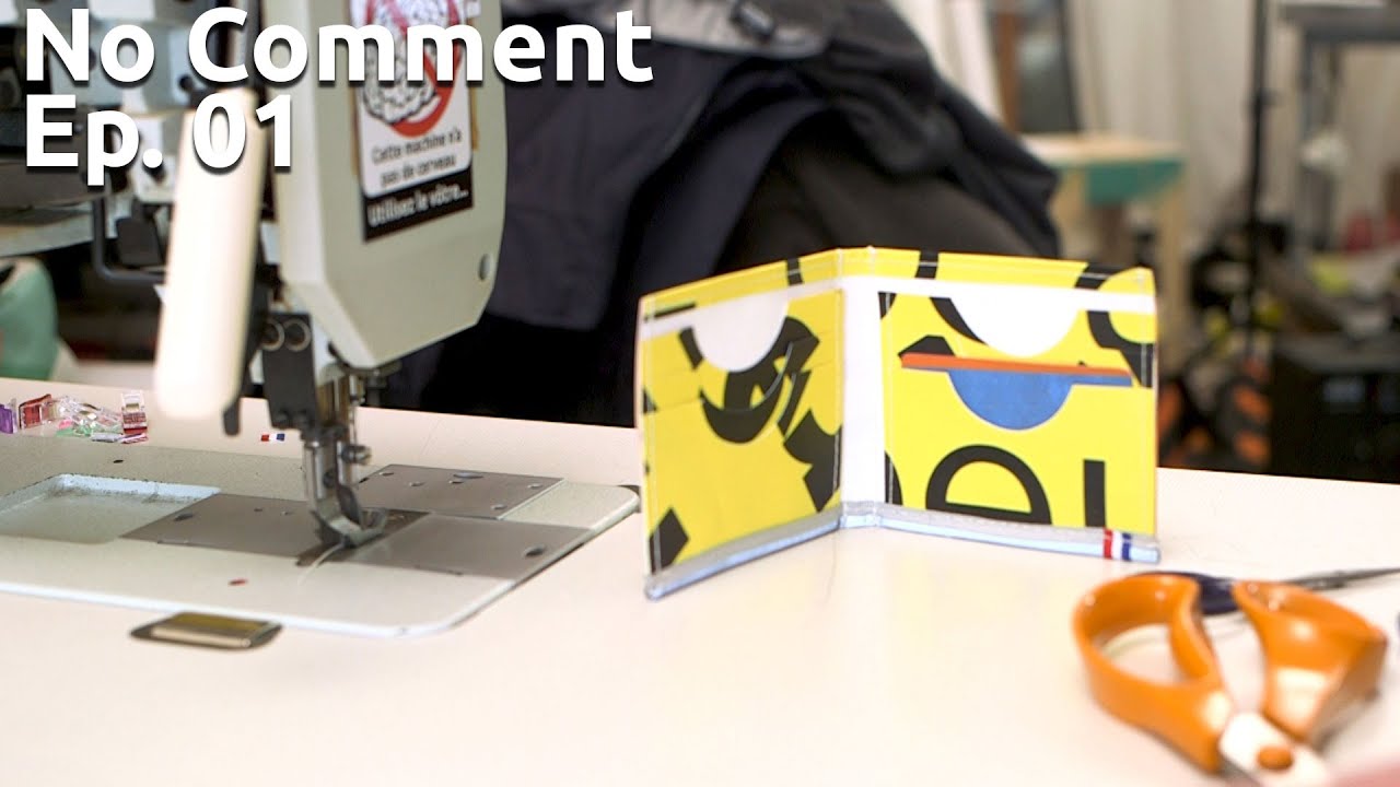No comment - fabrication d'un portefeuille en b&acirc;che vinyle recycl&eacute;