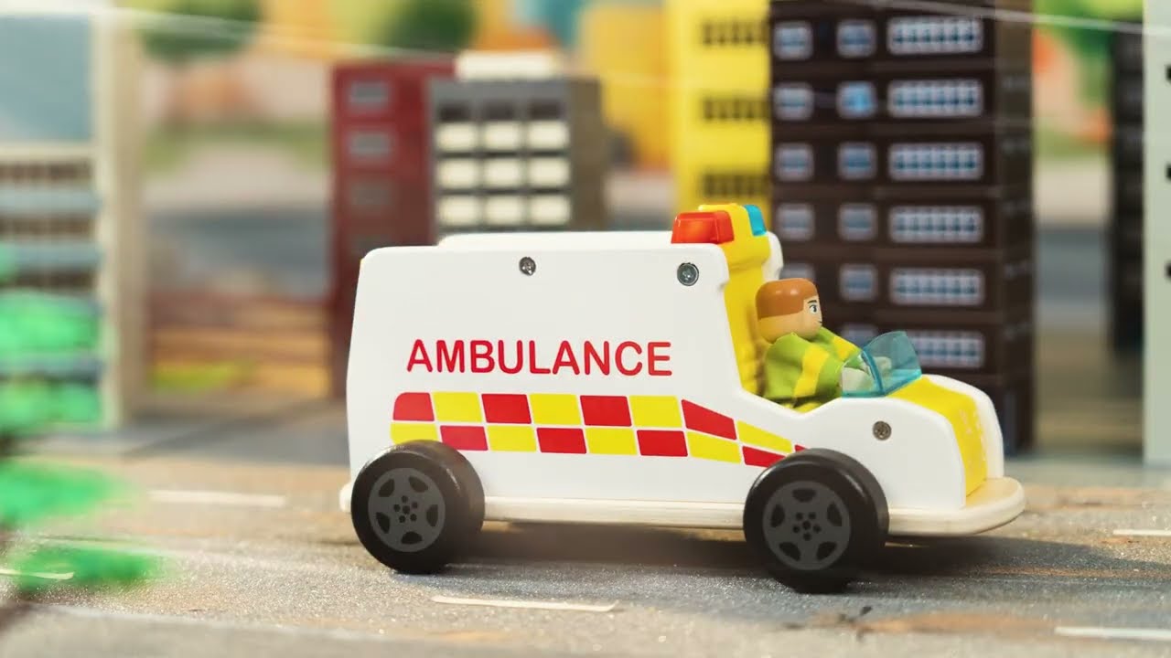 Emergency Call! | Hape E3091 Ambulance Toy with Lights & Siren
