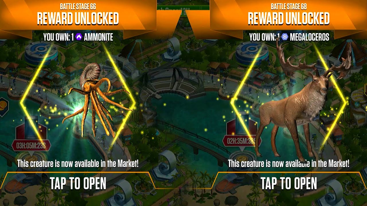 NEW UNLOCK AMMONITE VS MEGALCEROS MAX X3 LEVEL 40 | HT GAME