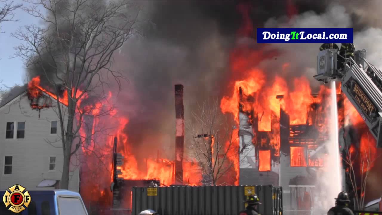 Massive Fire In Bridgeport on Hanover Street