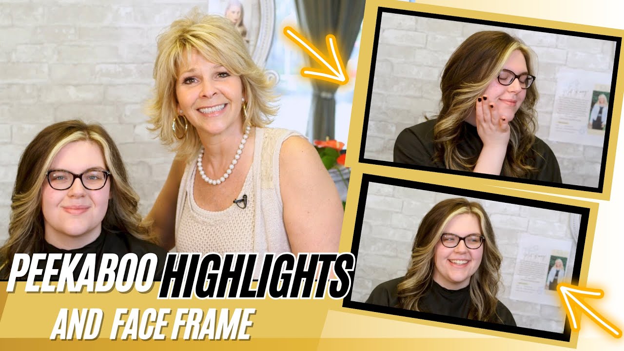 Perfect Face Frame & Peekaboo Highlights For Dark Hair (Step-by-Step)