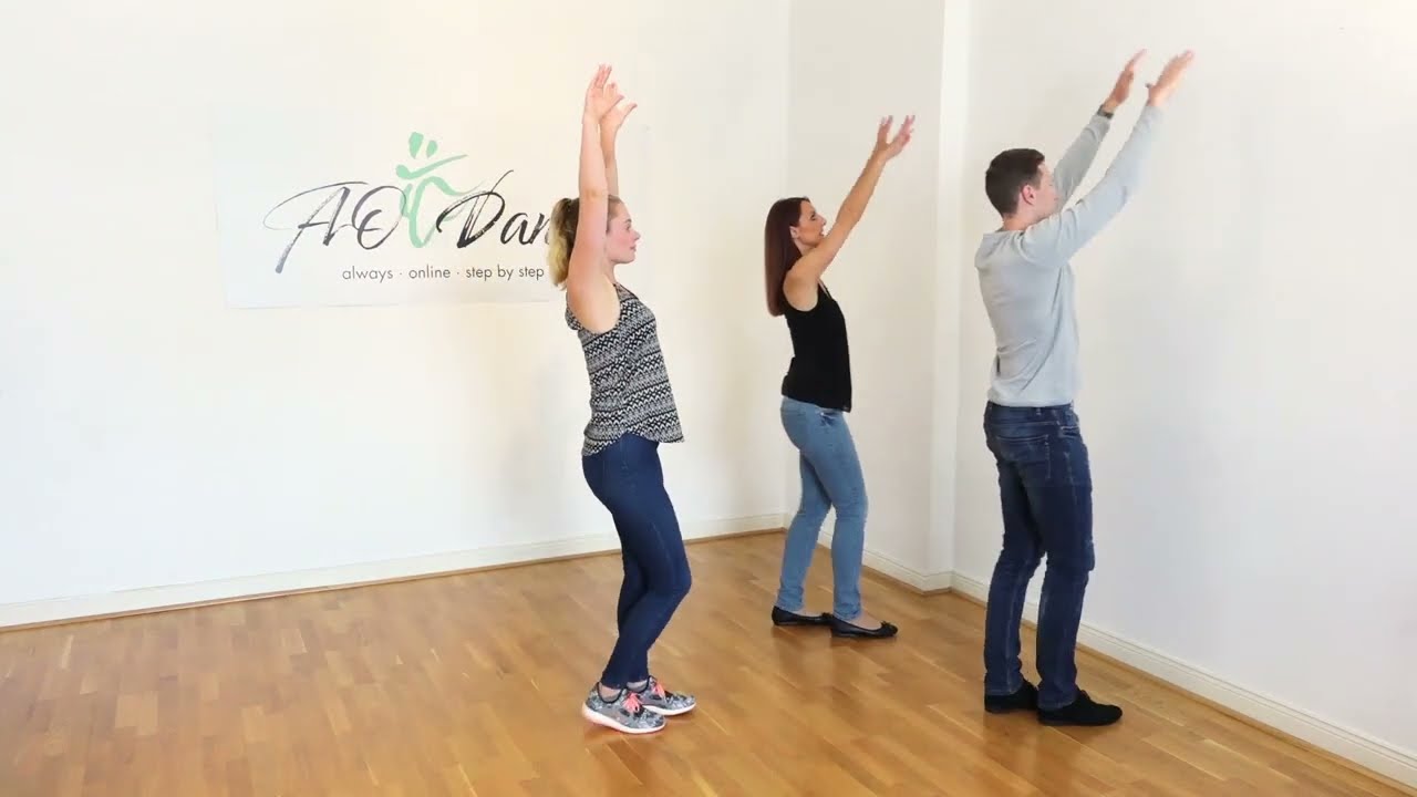 Flashmob 3  - mit schneller Musik getanzt und gezählt - zum Mittanzen - Erklärung in anderem Video