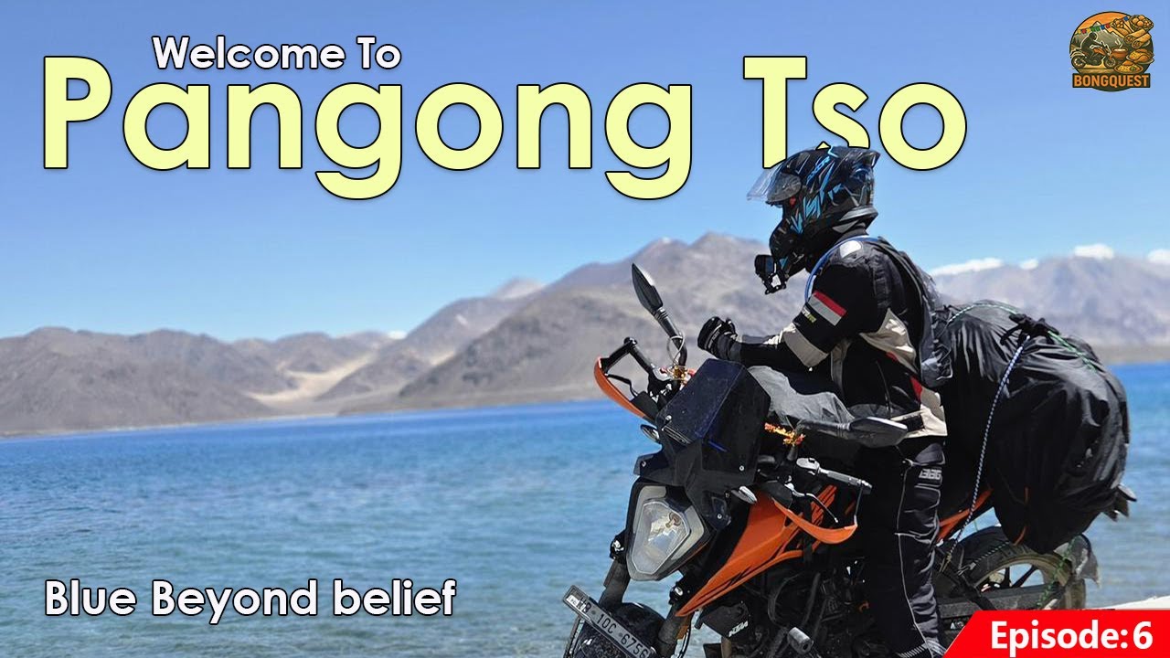 Pangong lake টা দেখেই bike ride-এর সব কষ্ট worth it মনে হলো 💙 | Leh to Pangong | Episode 6