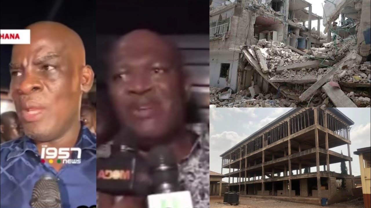😭Oh Gh: We are helpless to rescue them. Am I a goat😡. Accra New Town Building collapse 