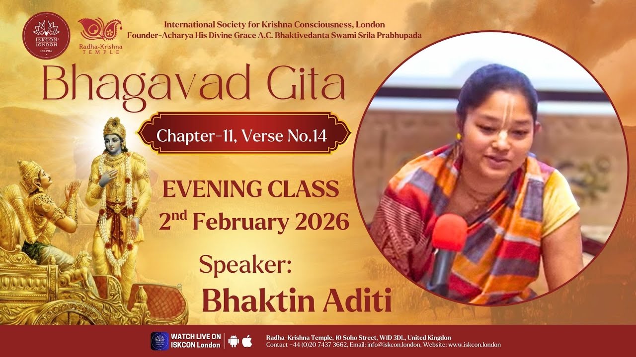 Bhagavad Gita 11.14 Evening Class by Bhaktin Aditi