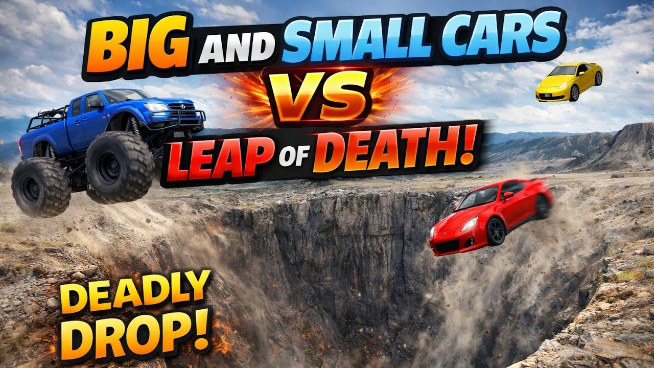 Big and Small Cars Vs Leap of Death| Beamng Drive | Lri Gamming 