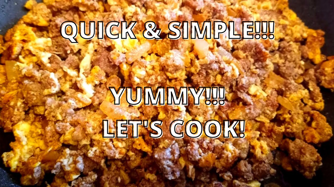 How to make Ground Beef and Eggs #youtube