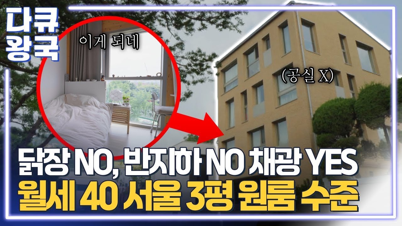 닭장 NO 반지하 NO 채광 가득 서울에서 이게 되네 월세 40만 원 3평 서울 원룸 수준 [솔로하우스 3부(1) 광주MBC]
