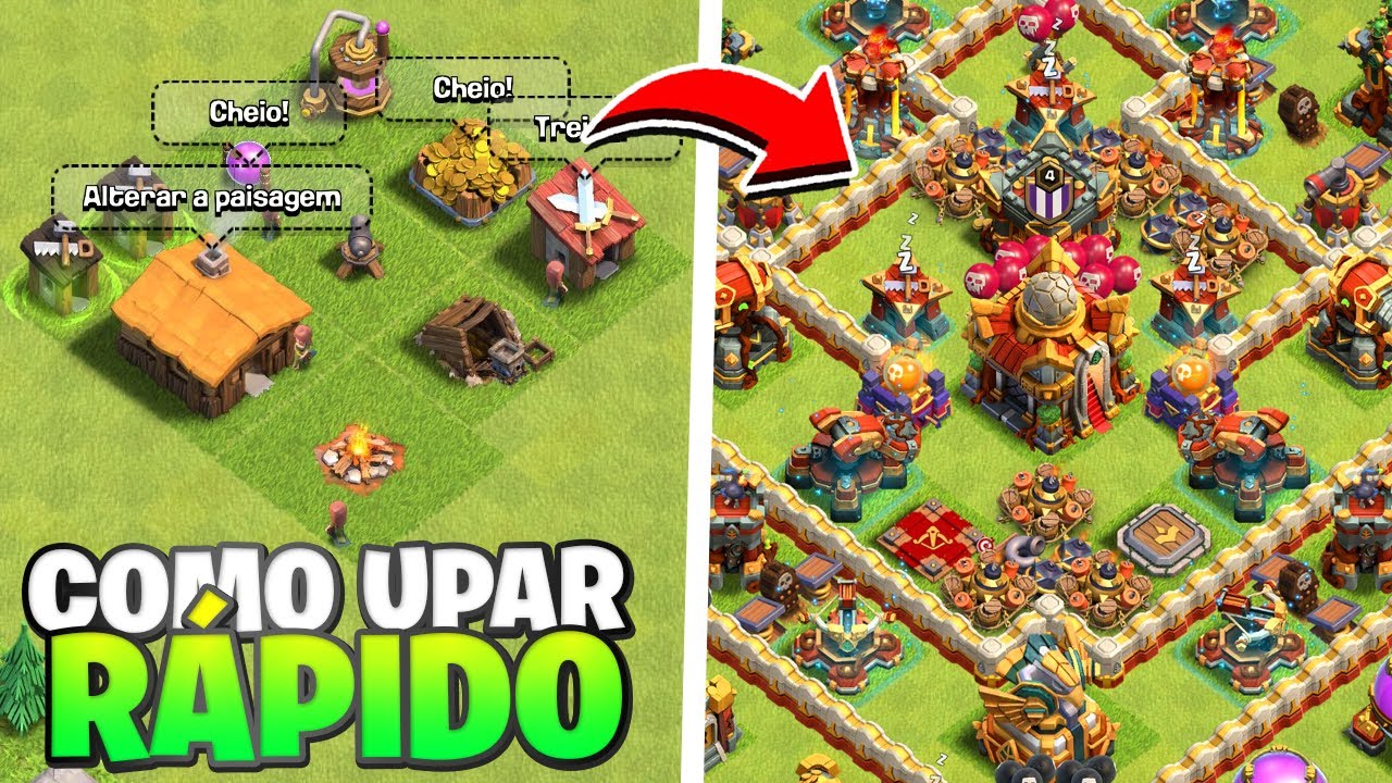 COMO UPAR UMA VILA MUITO RÁPIDO EM 2024 NO CLASH OF CLANS!! DICAS DE LIGA, FARM E MUITO MAIS...