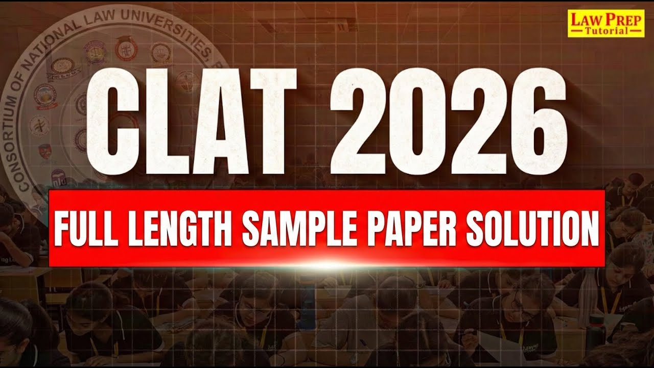 CLAT 2026 Sample Paper OUT! 🚨 Full Length Analysis & Difficulty Review