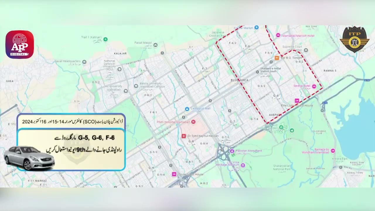 Islamabad Traffic Police issues Diversion Plan for SCO Summit | APP