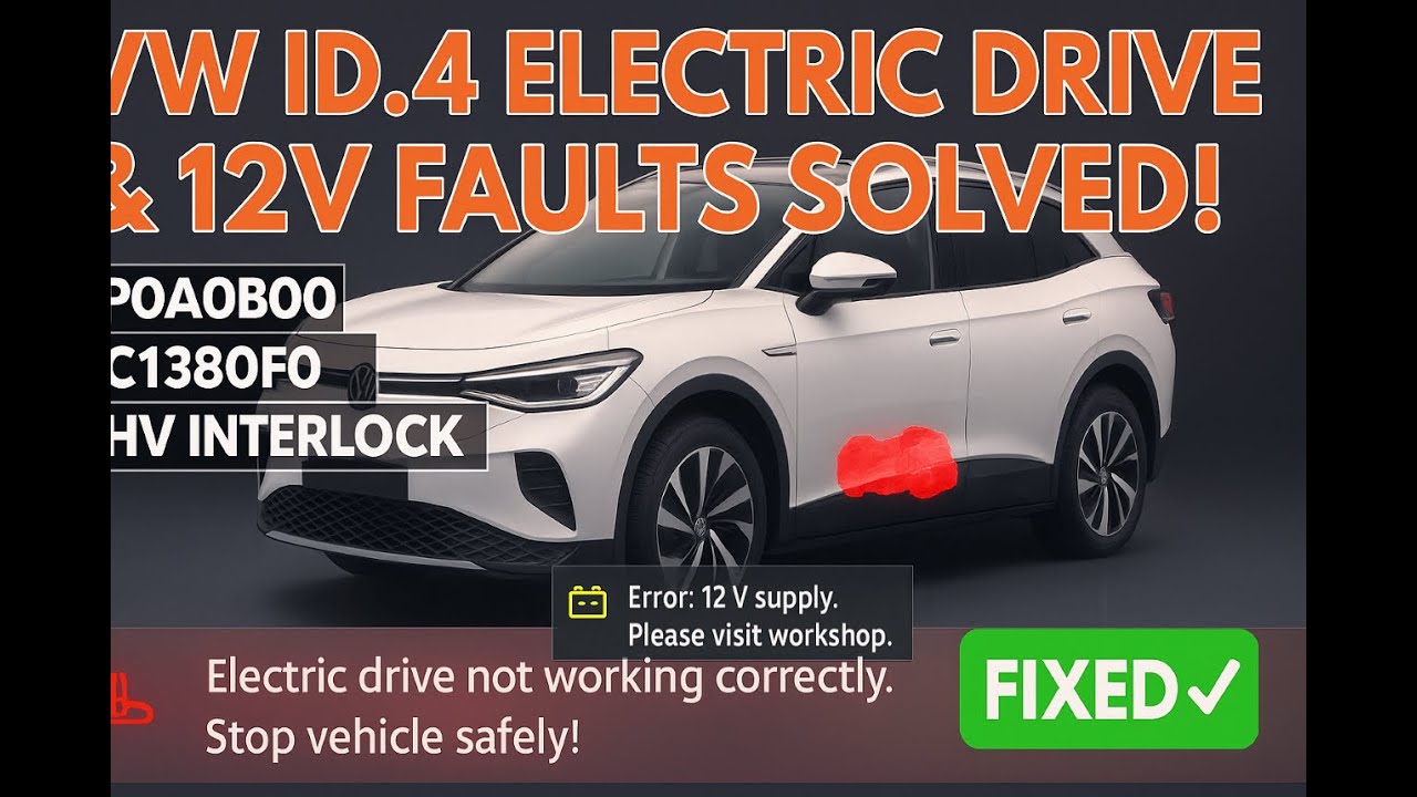 VW ID.4 FIX &ndash; Electric Drive & 12V Faults Solved! | Error P0A0B00 & C1380F0