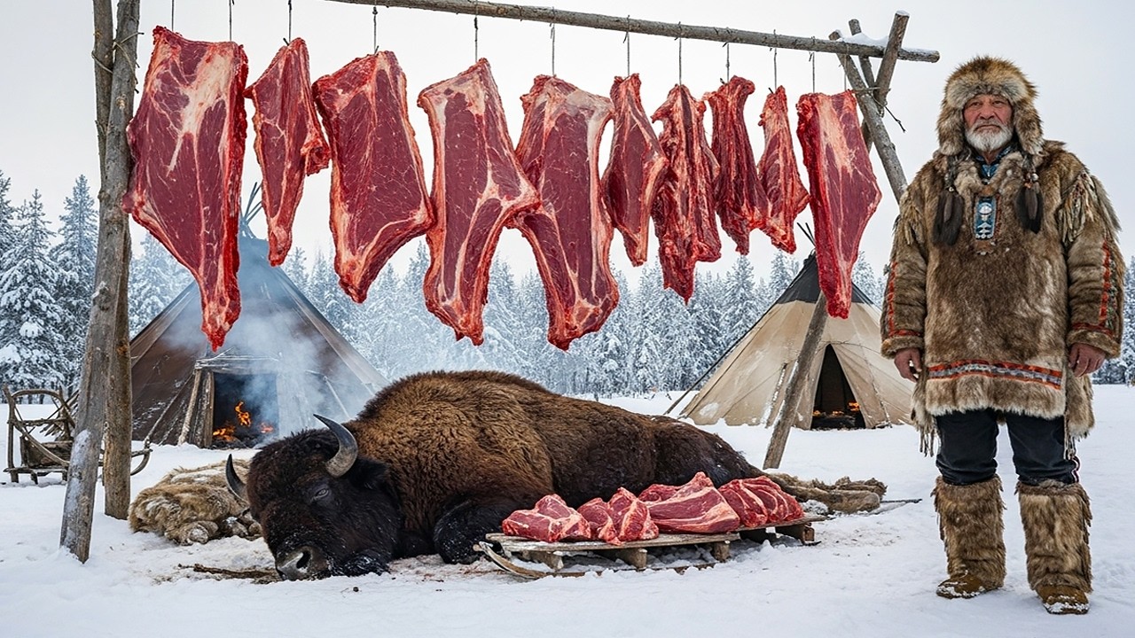 Nomad Faced 7000kg Buffalo Hunt in &minus;71&deg;C Yakutia | Feeding an Entire Frozen Village, Survival Battle